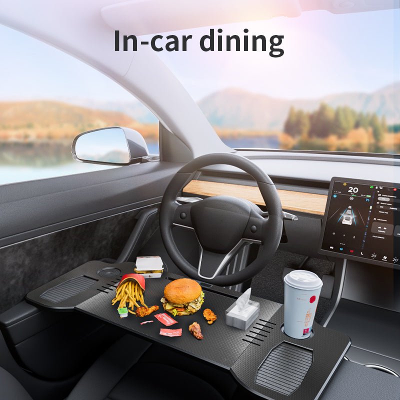 Tesla Exclusive Multi - Functional Car Tray Companion for Work and Dining on the Go - MOTENIO